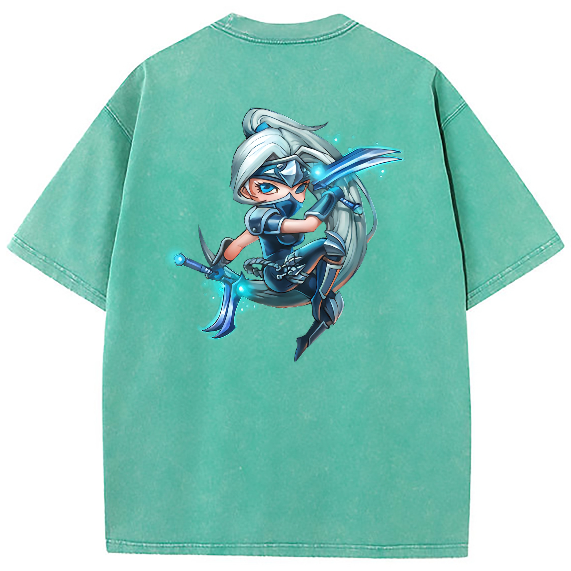 （画像用） リーグ・オブ・レジェンド League of Legends LOL 綿100% ヴィンテージ風 半袖Tシャツ（背面プリント）